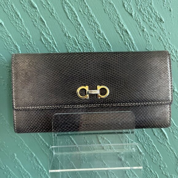 Ferragamo Brown Leather Long Wallet - Picture 1 of 6
